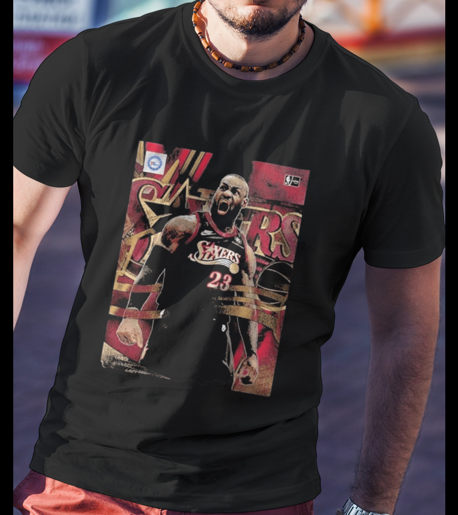 Lebron James Joins Philadelphia 76ers Number 23 NBA Team Jersey T-Shirt