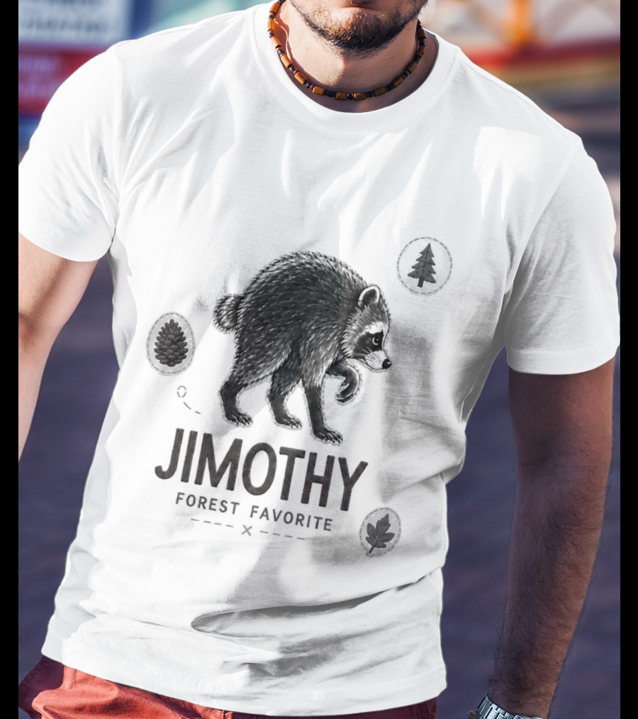 Jimothy Forest Favorite Bear Silhouette And Trees T-Shirt