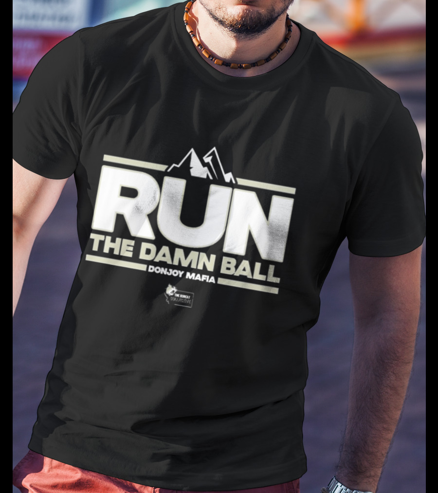 RUN THE DAMN BALL Bobcat Collective Montana Football T-Shirt