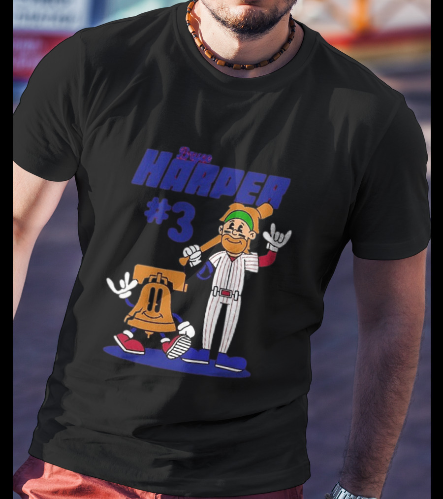 Bryce Harper #3 Philadelphia Phillies Liberty Bell MLB 2026 Baseball T-Shirt