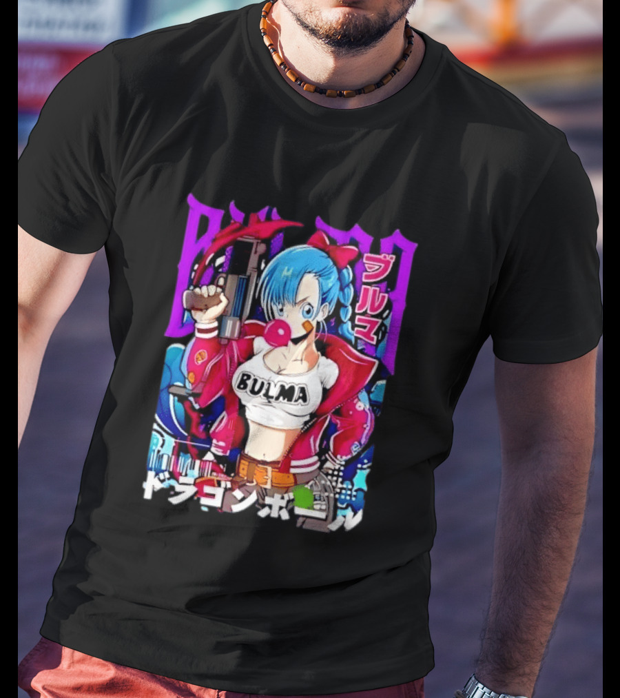 Bulma Dragon Ball Bulma Anime Manga Character Japan Kanji Street T-Shirt