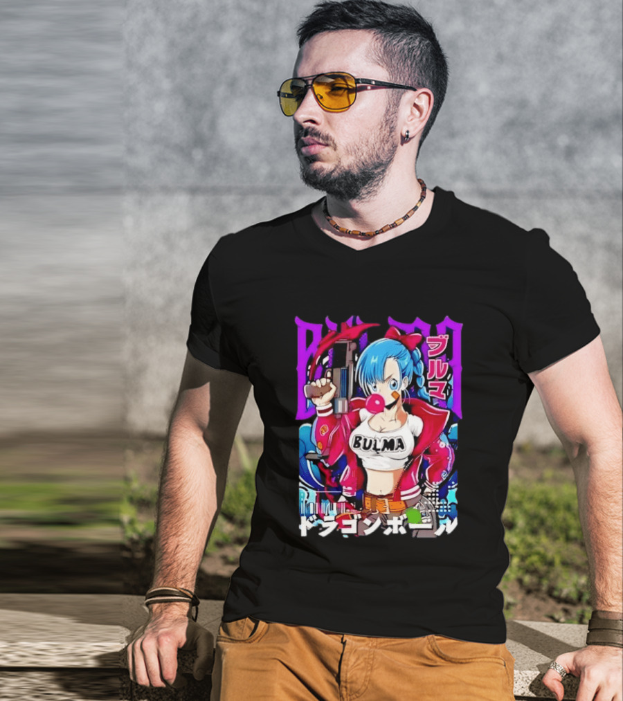 Bulma Dragon Ball Bulma Anime Manga Character Japan Kanji Street T-Shirt
