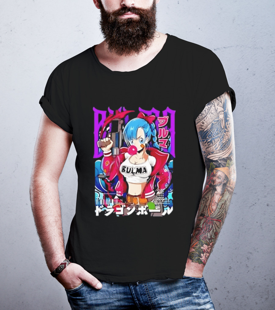 Bulma Dragon Ball Bulma Anime Manga Character Japan Kanji Street T-Shirt