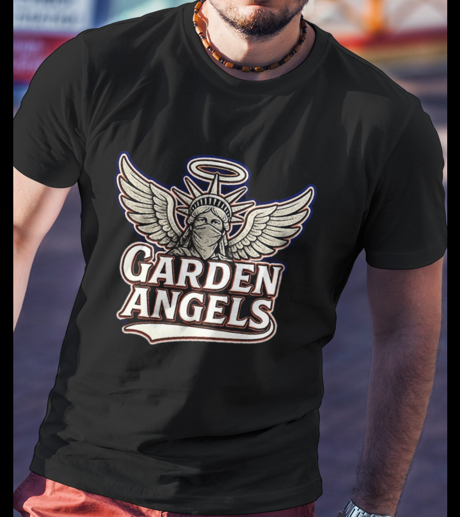 Garden Angels Winged Statue Of Liberty Halo T-Shirt