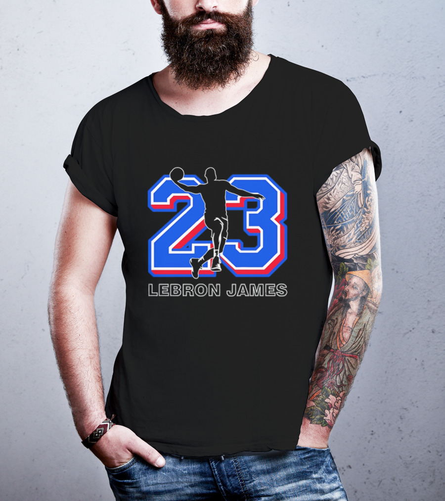 LeBron James 23 Basketball Dunk T-Shirt