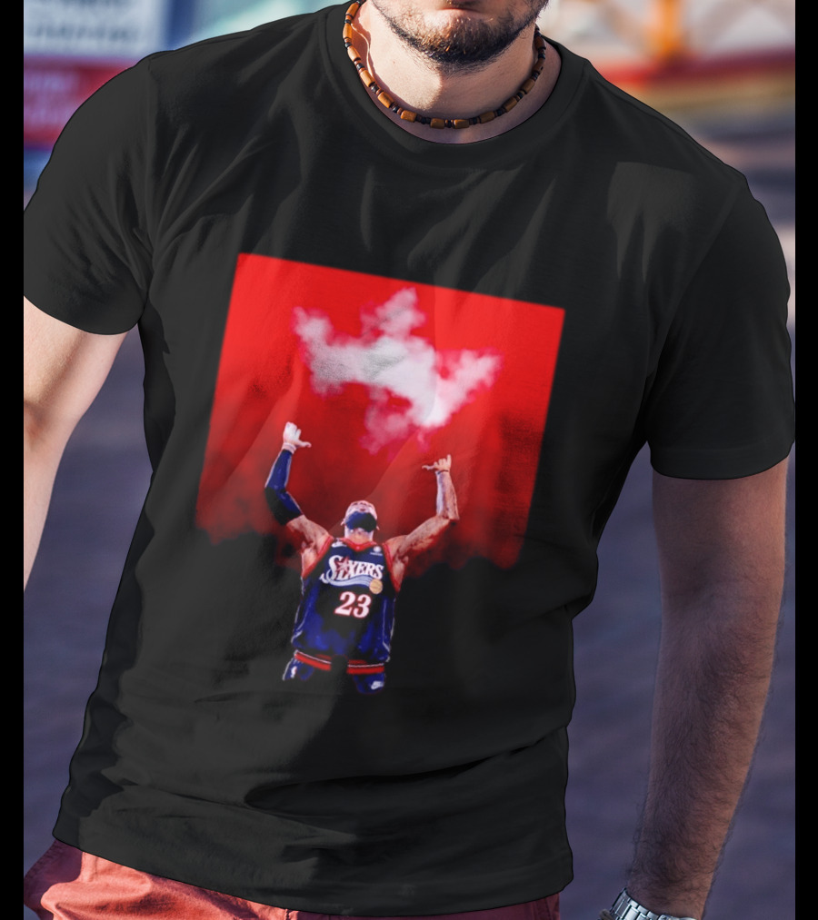 Philadelphia 76ers LeBron James Number 23 Cloud Crown T-Shirt