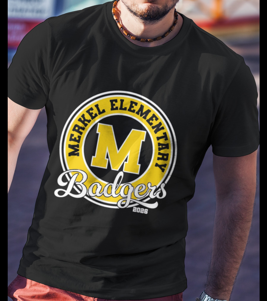 Merkel Elementary Badgers Class Of 2026 M Circle T-Shirt