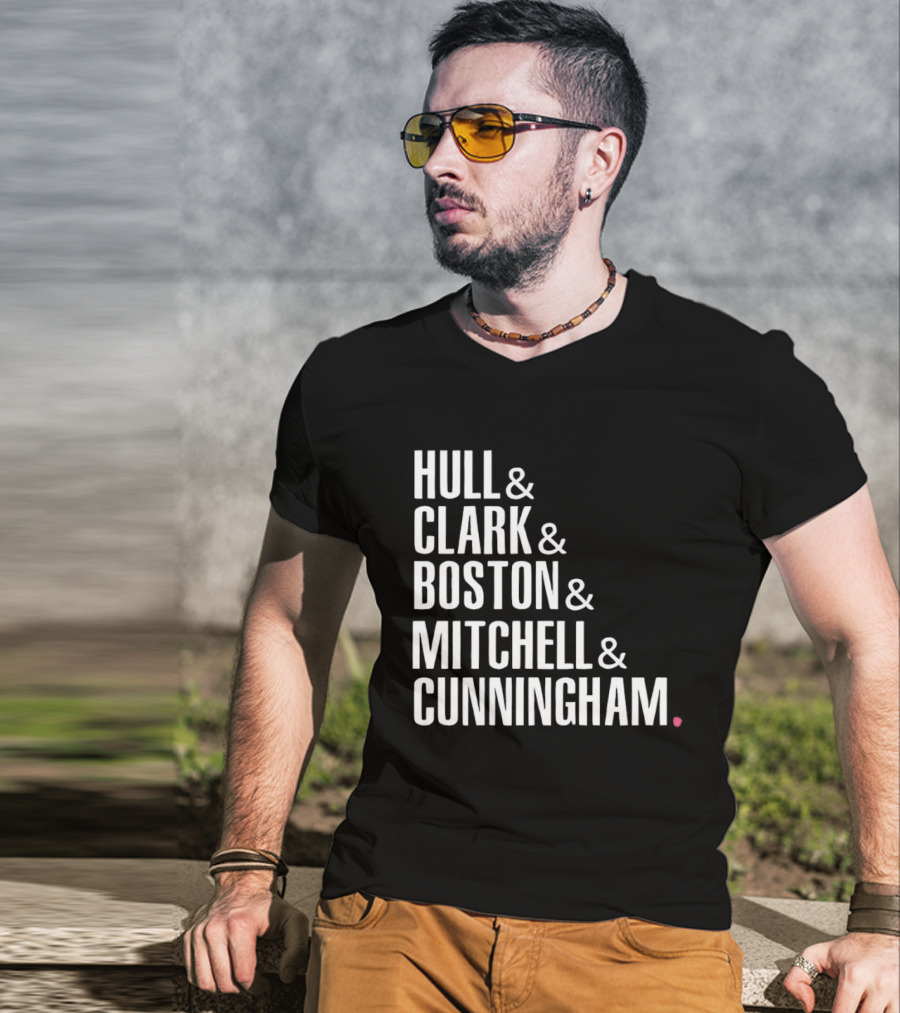 Hull Clark Boston Mitchell Cunningham Indiana Fever WNBA Basketball 2026 T-Shirt
