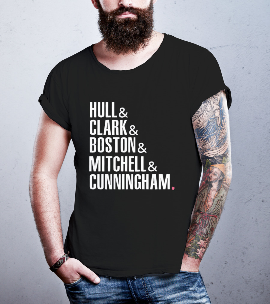 Hull Clark Boston Mitchell Cunningham Indiana Fever WNBA Basketball 2026 T-Shirt