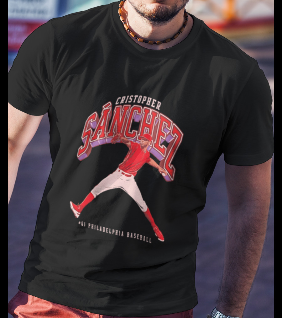 Cristopher Sánchez 61 Philadelphia Baseball Pitcher Image T-Shirt