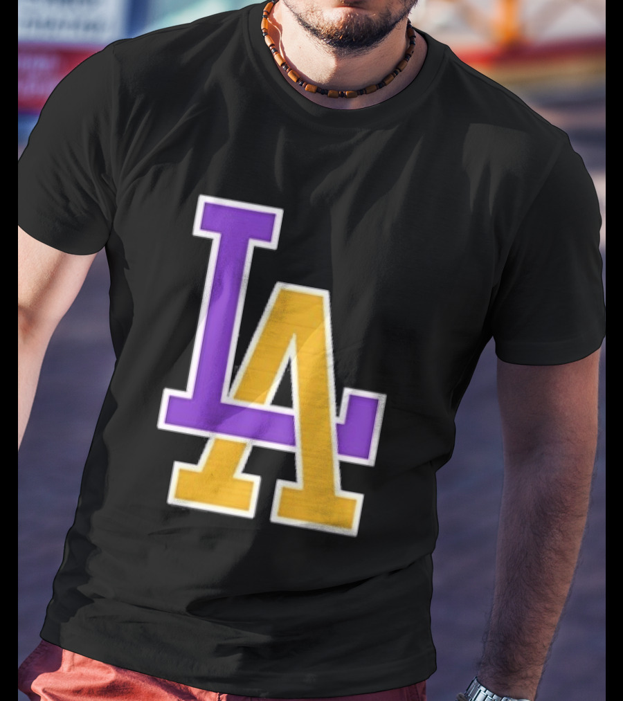 Los Angeles Lakers Purple Gold LA T-Shirt