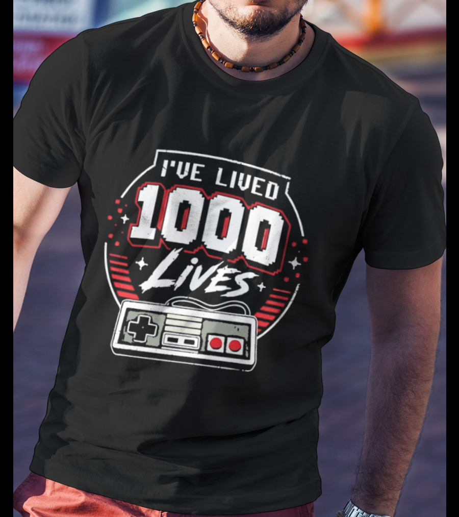 I've Lived 1000 Lives Retro Gaming Controller T-Shirt