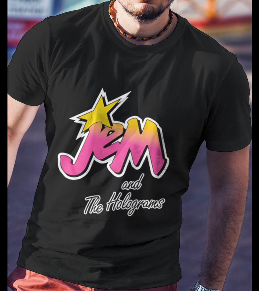 Jem And The Holograms 1980s Cartoon Logo Star Iconic Nostalgia T-Shirt