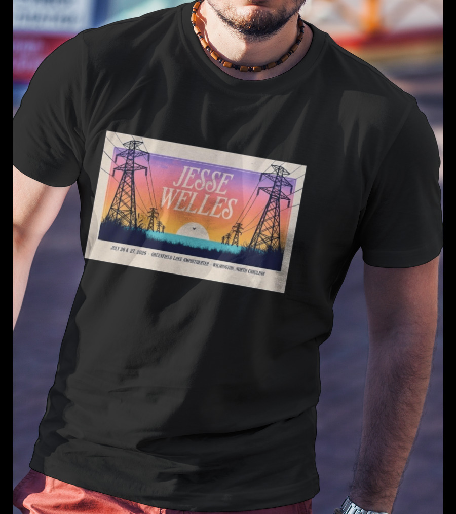 Jesse Welles July 26 27 2026 Greenfield Lake Amphitheater Wilmington North Carolina T-Shirt