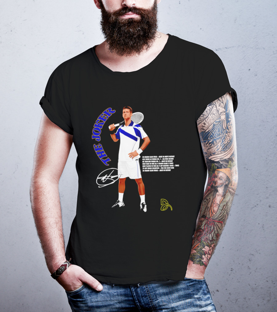Novak Djokovic The Joker Tennis Champion Signature T-Shirt
