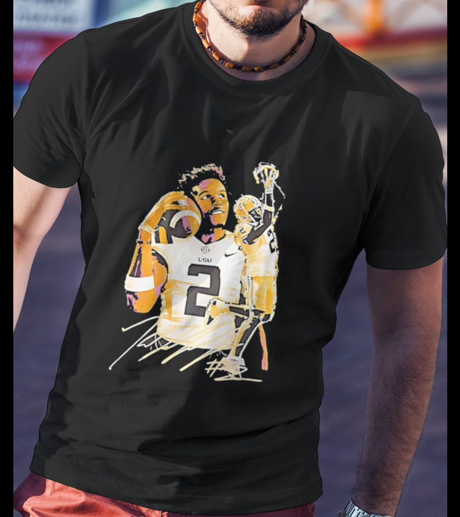 Odell Beckham Jr. LSU Tigers Football Number 2 NCAA T-Shirt