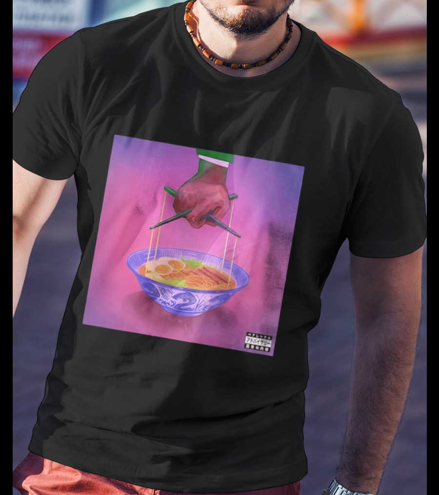 Parental Advisory Explicit Content Ramen Puppet Master Japanese Noodles Bowl T-Shirt