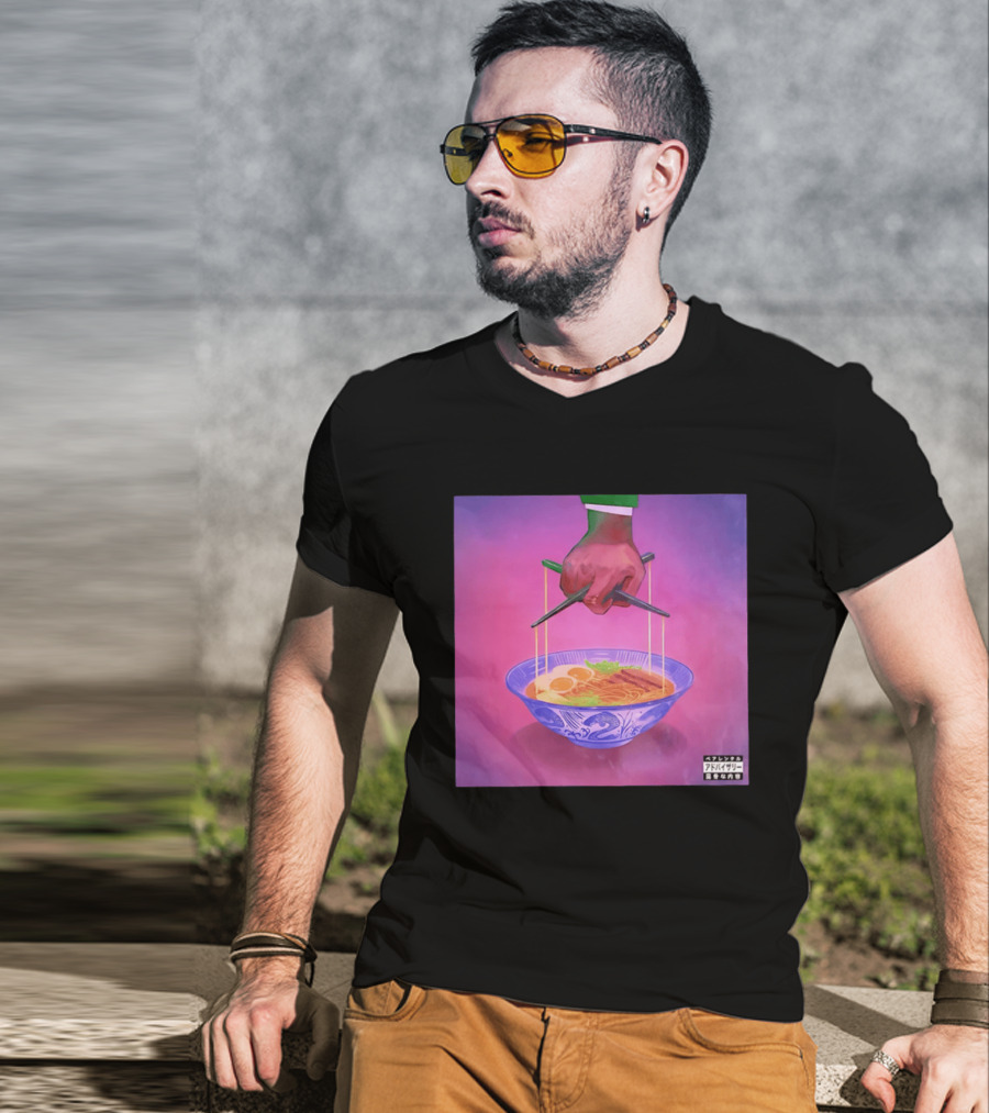 Parental Advisory Explicit Content Ramen Puppet Master Japanese Noodles Bowl T-Shirt