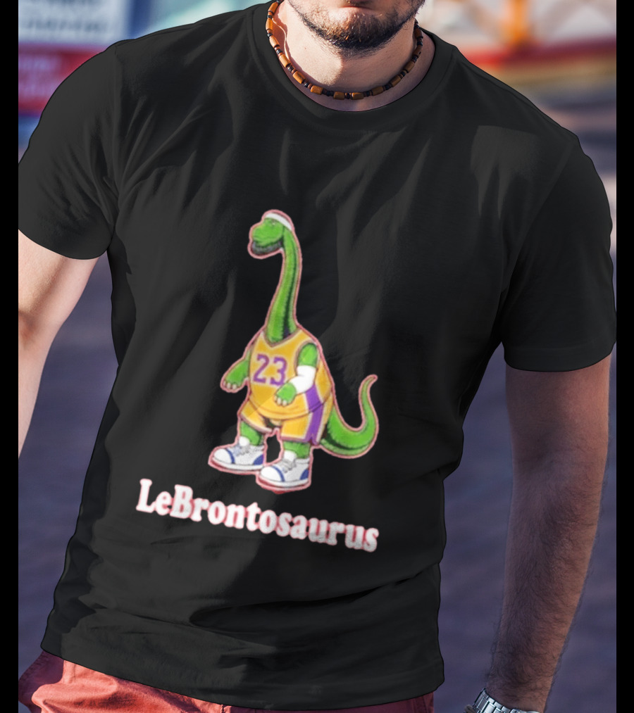 LeBrontosaurus Dinosaur Wearing Jersey 23 Basketball T-Shirt