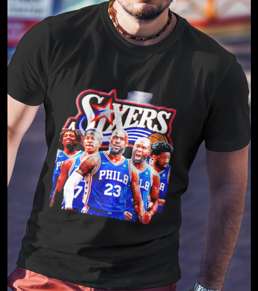 Philadelphia 76ers Star Players PHILA Jersey Sixers Basketball Team T-Shirt
