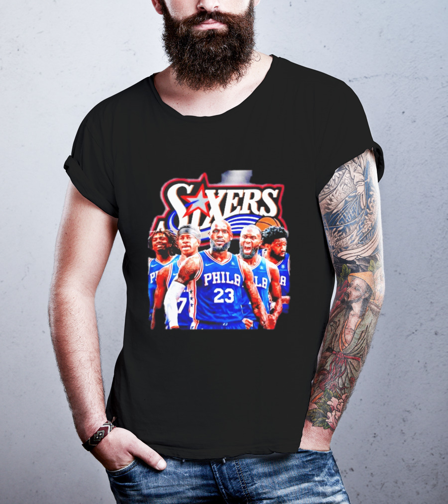 Philadelphia 76ers Star Players PHILA Jersey Sixers Basketball Team T-Shirt