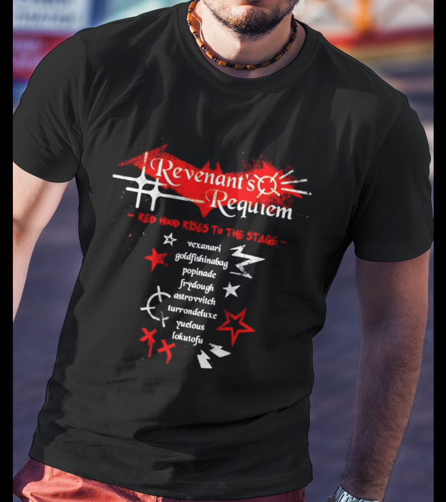 Revenant's Requiem Red Hood Rises To The Stage Stars T-Shirt