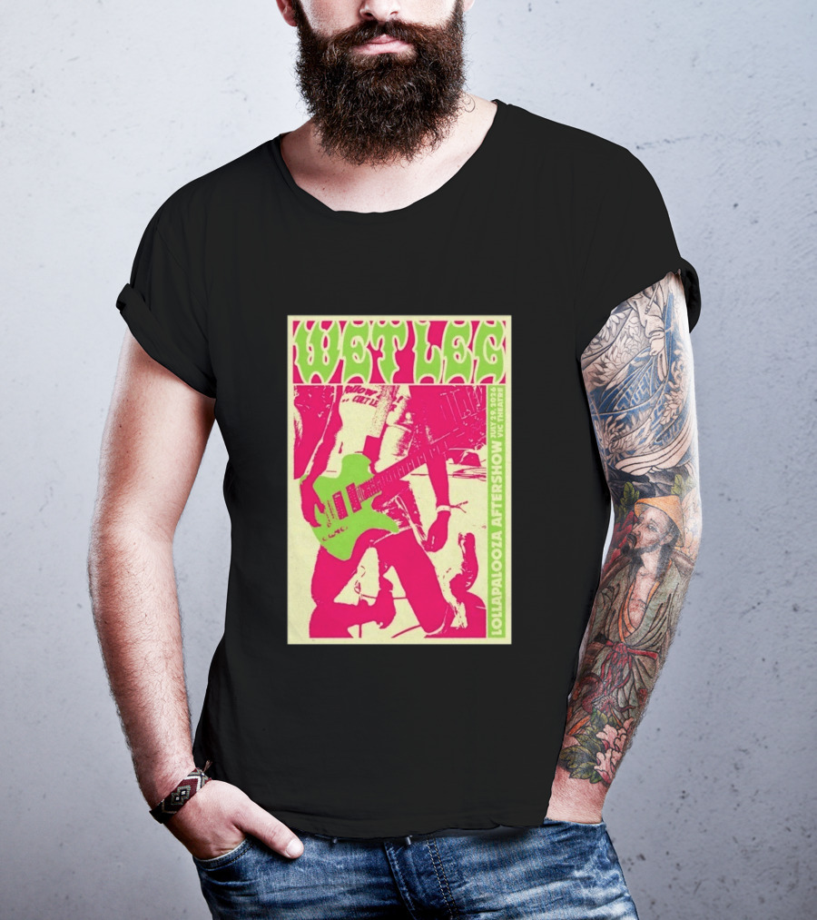 Wet Leg July 29 2026 Lollapalooza Aftershow Vic Theatre Chicago IL T-Shirt