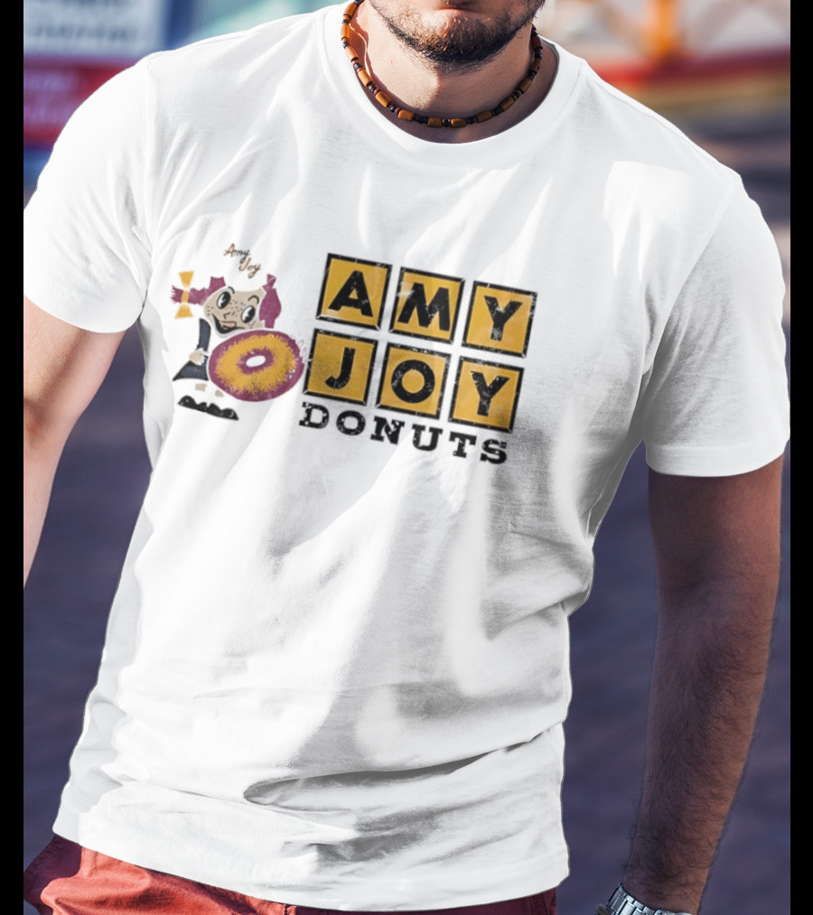 Amy Joy Donuts Retro Cartoon Character With Donut Image T-Shirt
