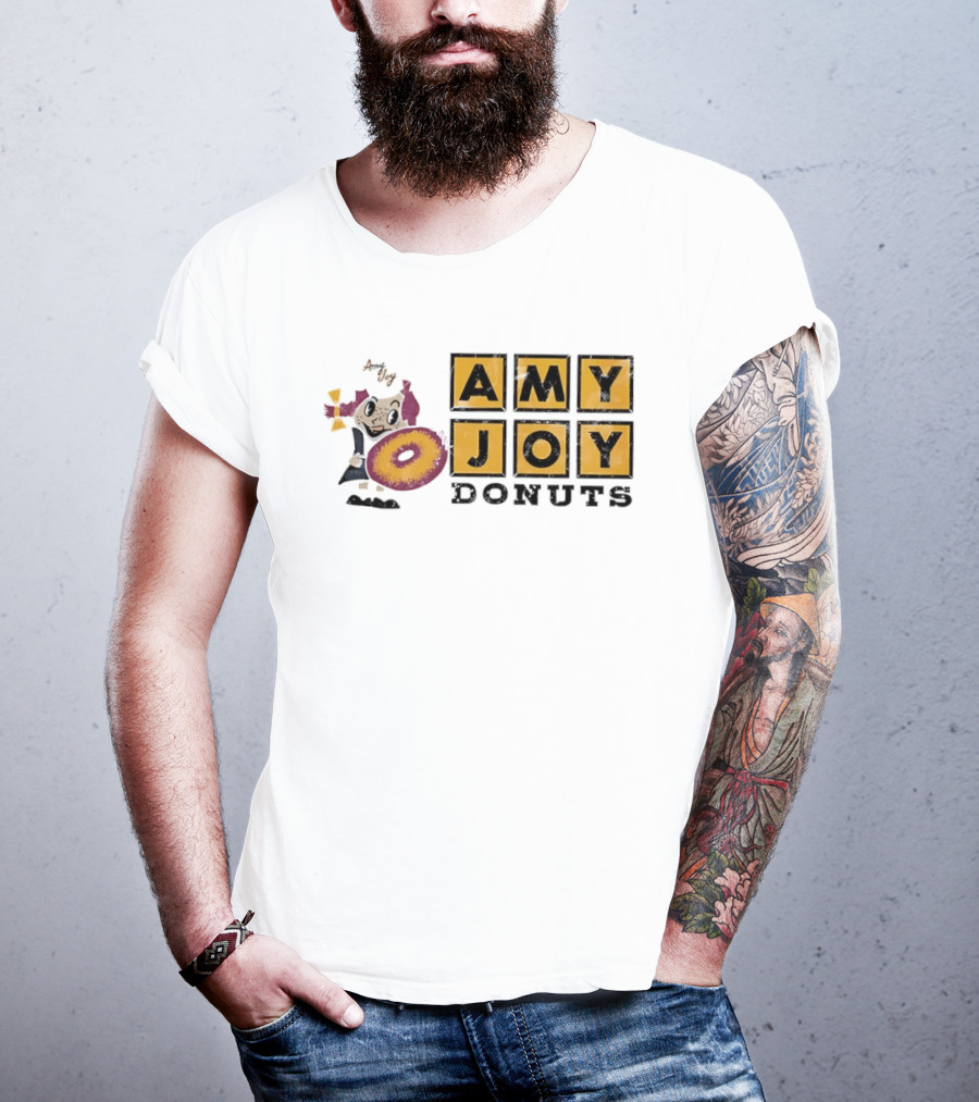 Amy Joy Donuts Retro Cartoon Character With Donut Image T-Shirt