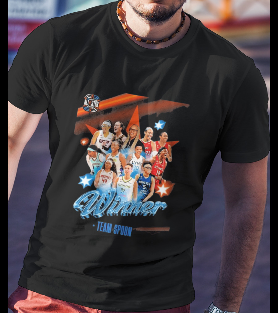 Winner Team Spoon All Star Chicago 2026 Lynx Atlanta Wings Minnesota Fever Liberty Mystics T-Shirt