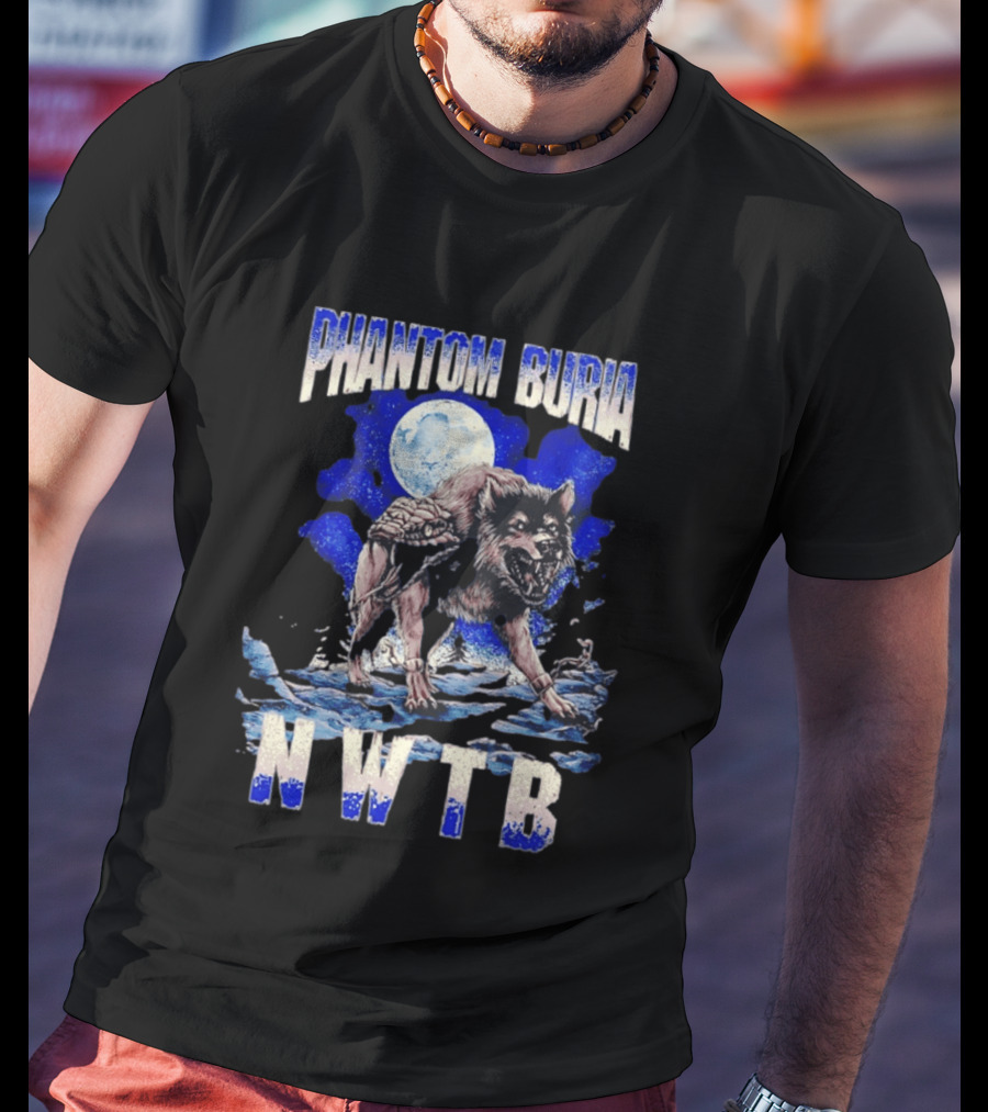 Phantom Burial NWTB Wolf And Snake Under Full Moon T-Shirt