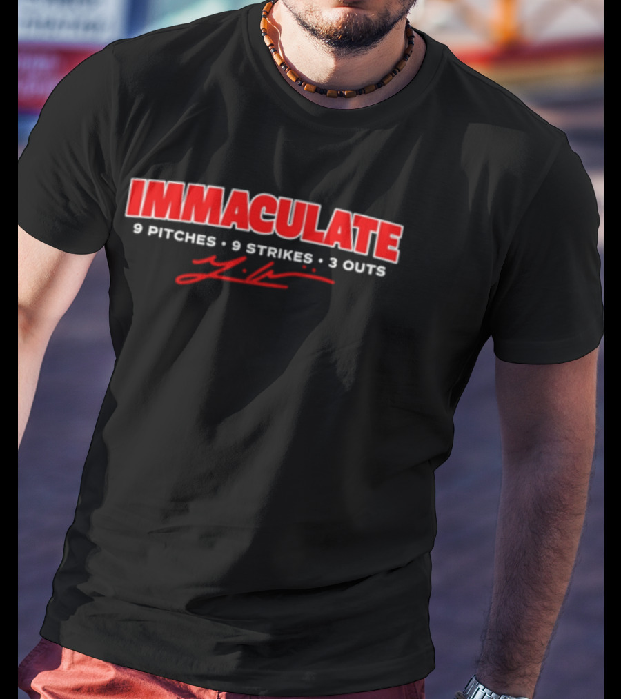 IMMACULATE 9 Pitches 9 Strikes 3 Outs T-Shirt