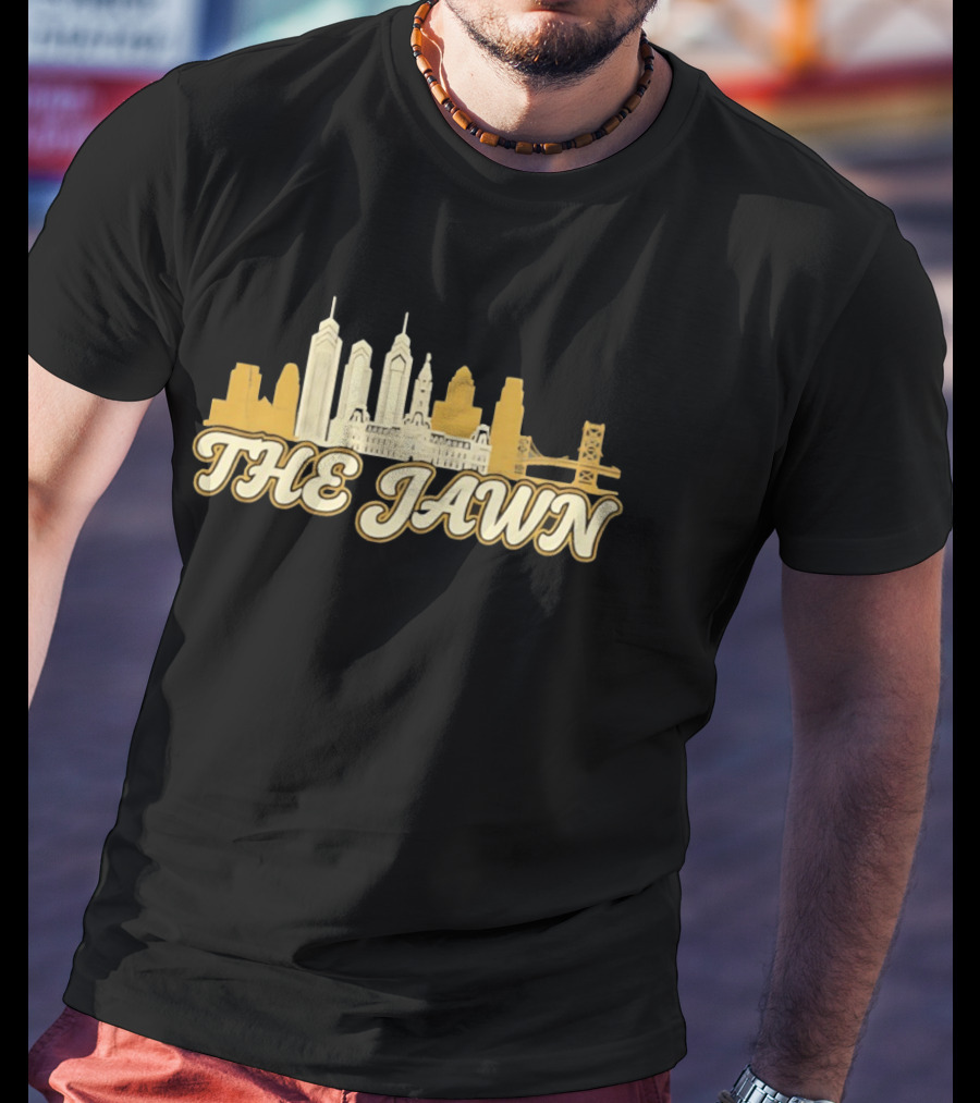 The Jawn Philadelphia Skyline LeBron James Philadelphia 76ers Basketball NBA T-Shirt