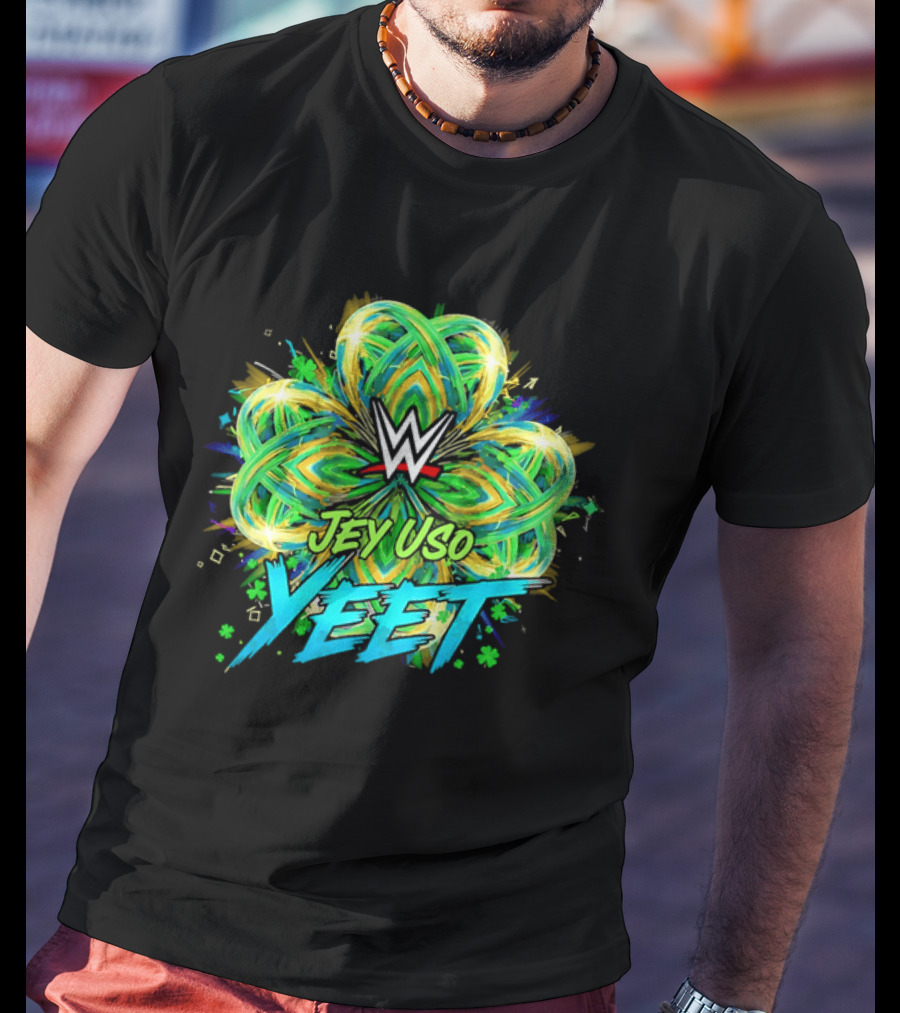WWE Jey Uso Yeet St Patrick's Day 2026 Clover T-Shirt