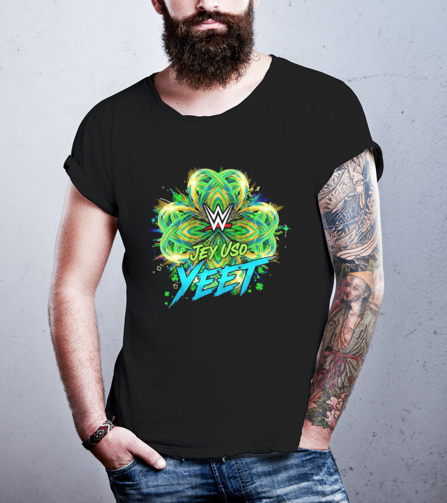 WWE Jey Uso Yeet St Patrick's Day 2026 Clover T-Shirt