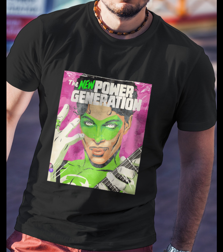 The New Power Generation Prince Green Lantern Guitar Hero T-Shirt