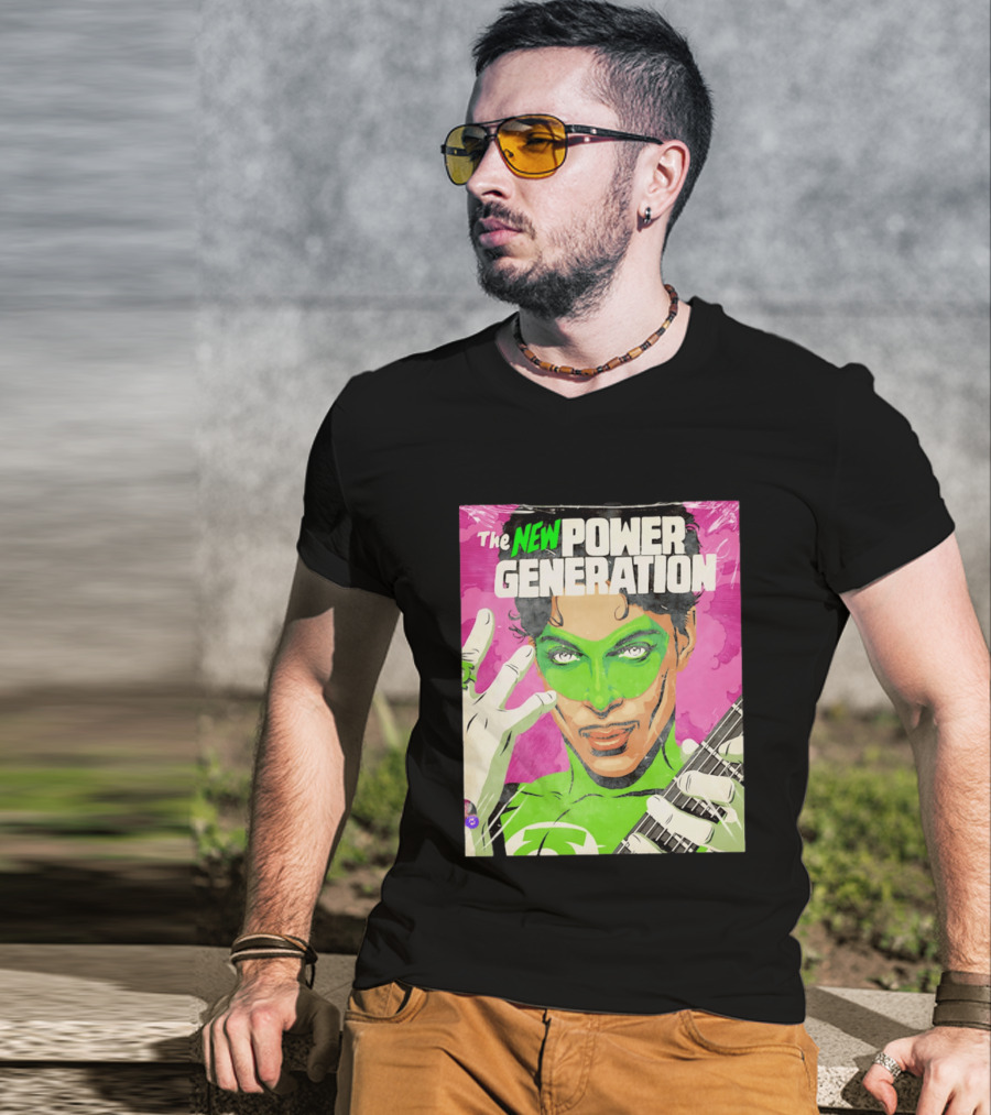 The New Power Generation Prince Green Lantern Guitar Hero T-Shirt