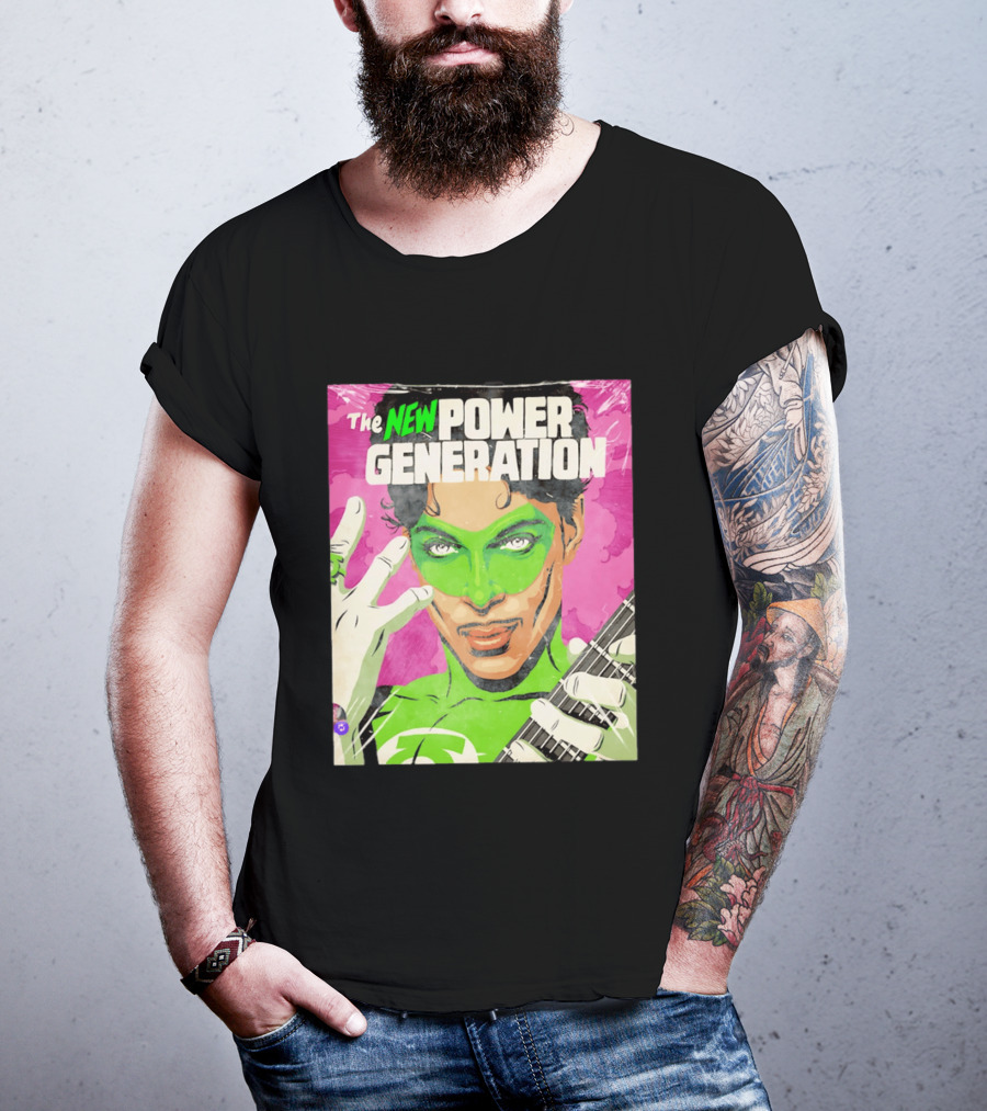 The New Power Generation Prince Green Lantern Guitar Hero T-Shirt