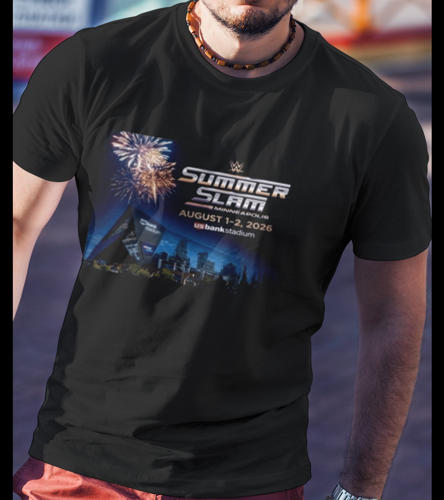 WWE SummerSlam Minneapolis August 1 2 2026 US Bank Stadium Event T-Shirt