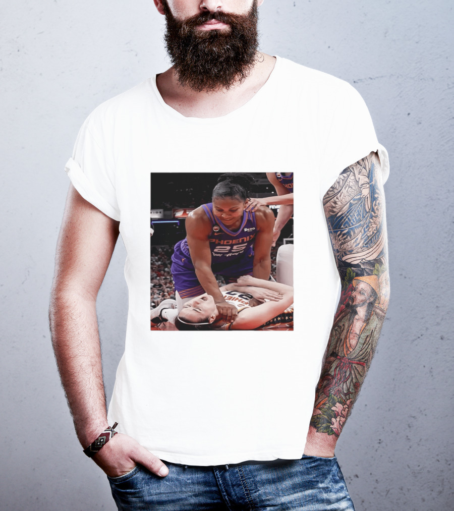 Brittney Griner Phoenix Mercury Caitlin Clark Indiana Fever NBA WNBA Crossover Moment T-Shirt