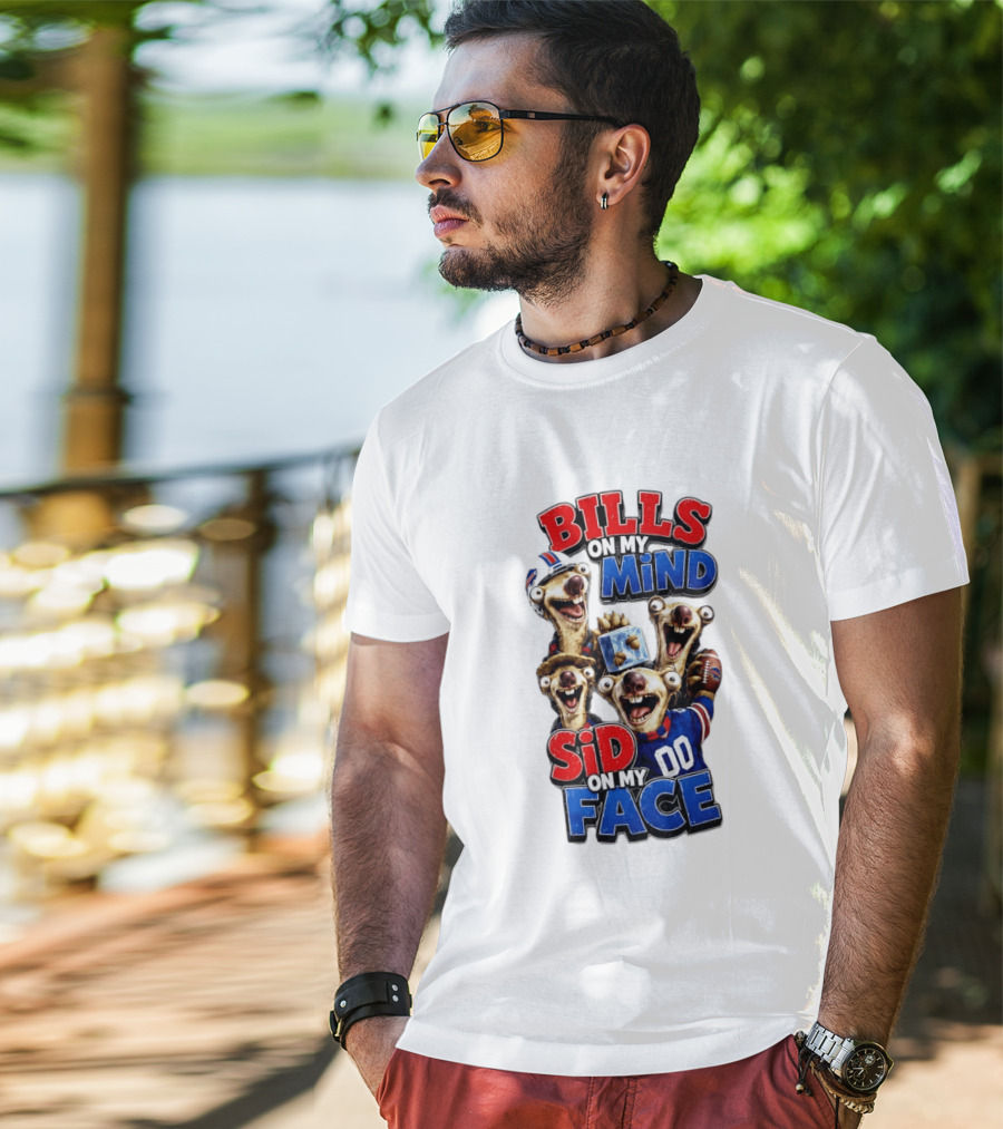 Buffalo Bills On My Mind Funny Sid Character Face Creation T-Shirt