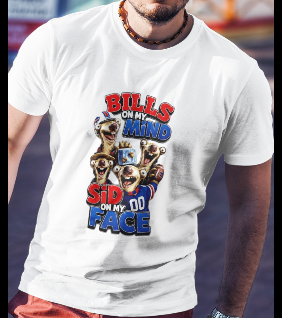 Buffalo Bills On My Mind Funny Sid Character Face Creation T-Shirt