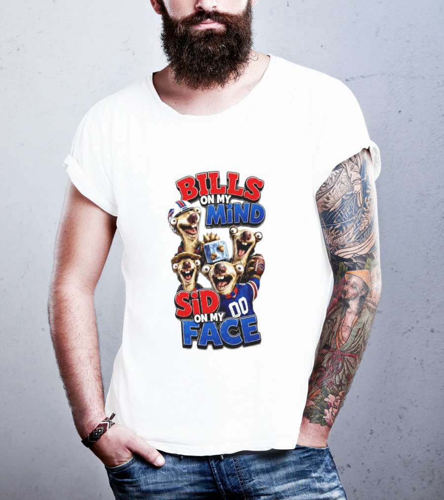 Buffalo Bills On My Mind Funny Sid Character Face Creation T-Shirt
