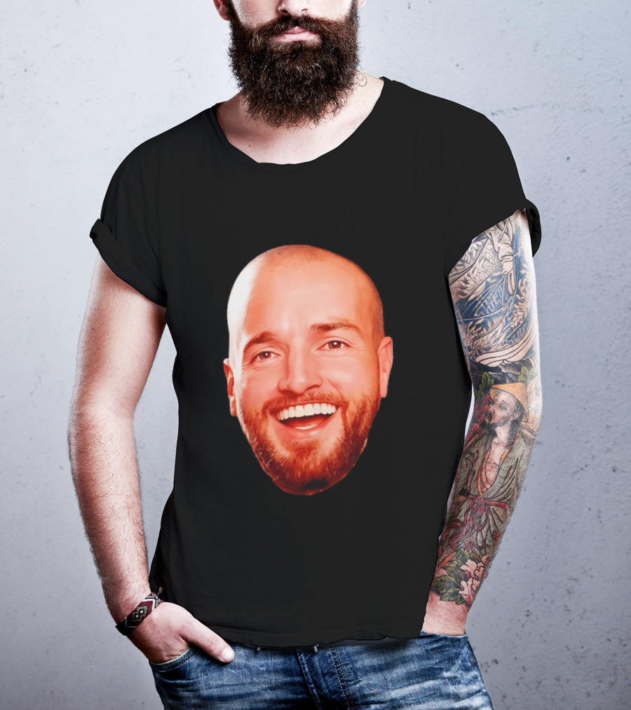 The Smiling Man Happy Face Bold Expression T-Shirt