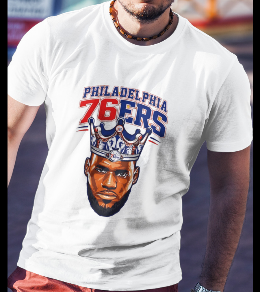 Philadelphia 76ers Lebron James 23 Basketball King Crown T-Shirt