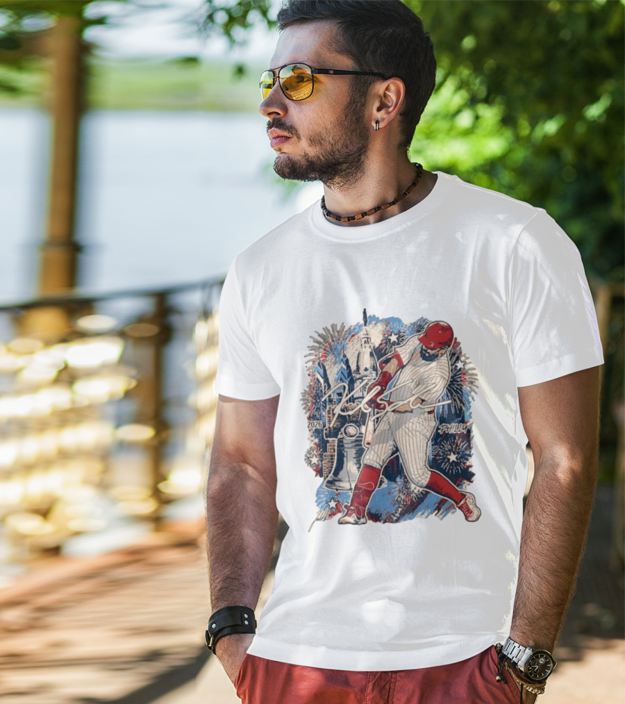 Philadelphia Phillies Kyle Schwarber 2026 MLB All Star Fireworks Philly Liberty Bell T-Shirt