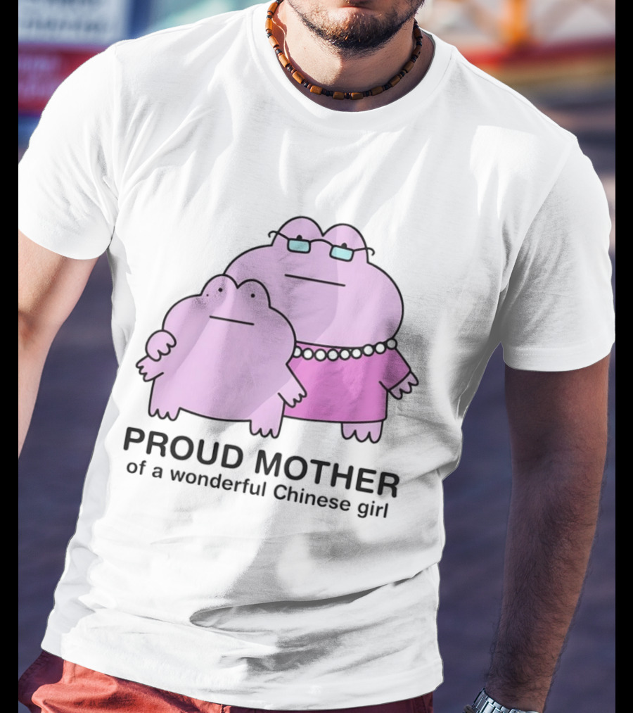 Proud Mother Of A Wonderful Chinese Girl Cartoon Characters T-Shirt