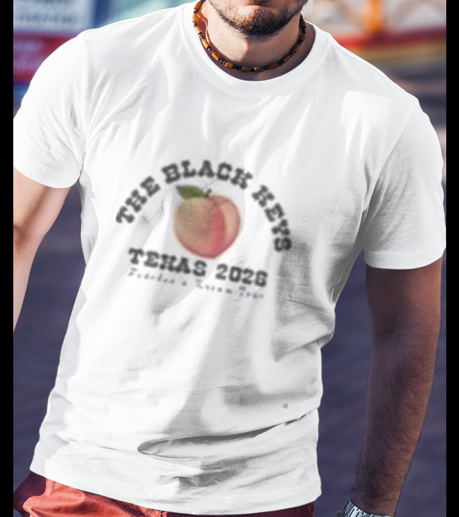 The Black Keys Peaches N Kream Tour 2026 Texas Houston New Braunfels Peach T-Shirt