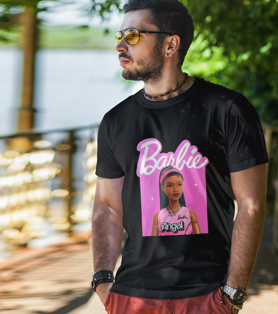 Angel Reese Barbie Doll Basketball Jersey Pink T-Shirt