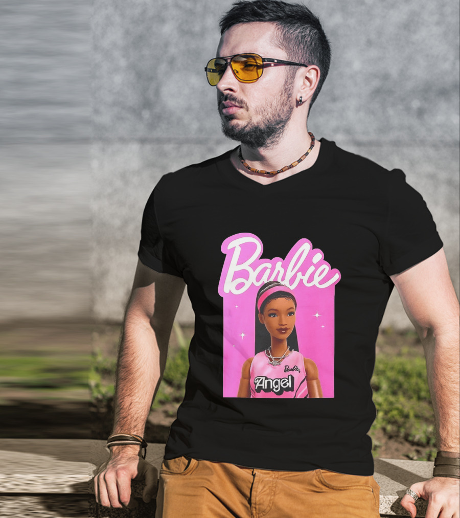 Angel Reese Barbie Doll Basketball Jersey Pink T-Shirt